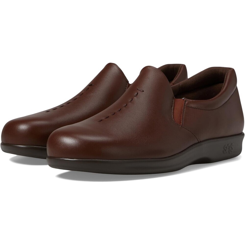 SAS Viva 1940-182 Loafers Women's 9 Teak Leather Slip On Comfort Shoes ZOGG2229